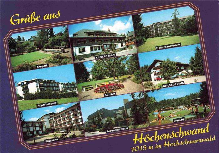 Hoechenschwand Schwarzwald BW Kurpark Klinik im Bruehl Hoehensanatorium Appartem