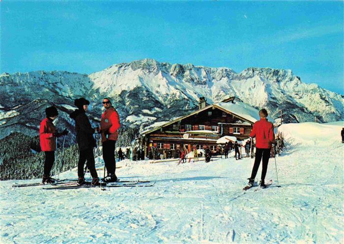 Rossfeldschihuette Rossfeldskihuette 1538m Berchtesgaden an der Rossfeld Hoehenr
