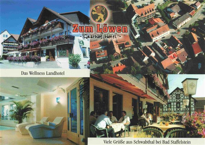 Bad Staffelstein Gasthof Hotel Zum Loewen Gastraum Terrasse Fliegeraufnahme