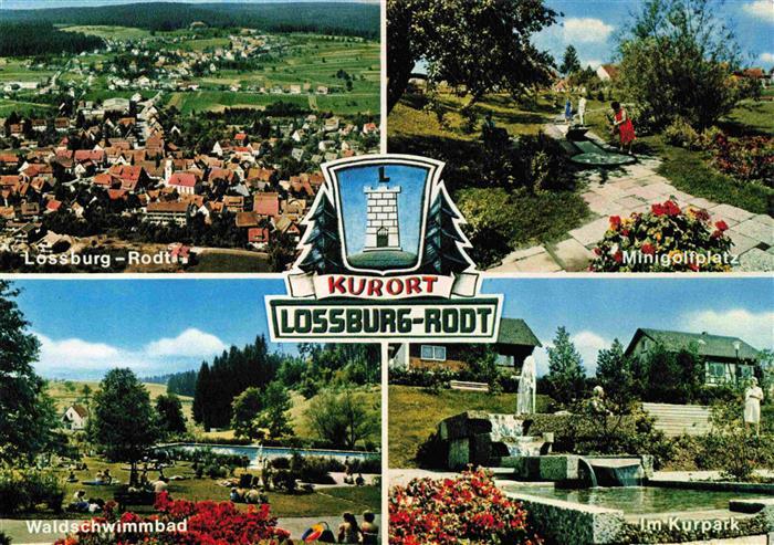 Rodt Lossburg BW Fliegeraufnahme Minigolfplatz Waldschwimmbad Kurpark