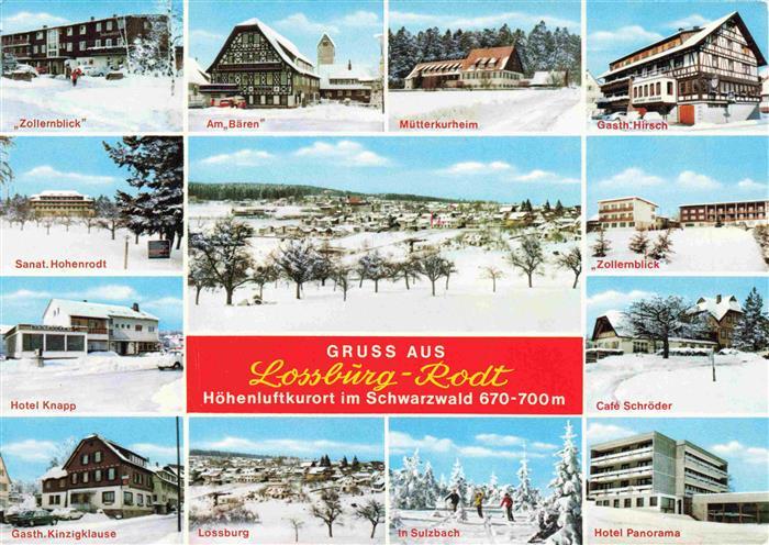 Rodt Lossburg BW Zollernblick Am Baeren Muetterkurheim Gasthaus Hirsch Hotel Kn