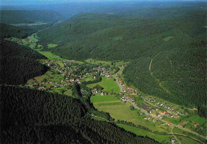 WILDBAD Schwarzwald Fliegeraufnahme mit Enzkloesterle