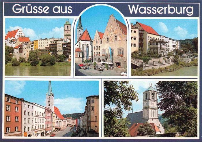 Wasserburg Bodensee Seepartie Kirche Rathaus Ortspartien