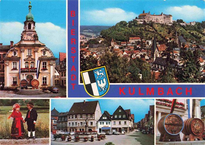 Kulmbach Bayern Rathaus Burg Marktplatz Faesser Trachtenkinder