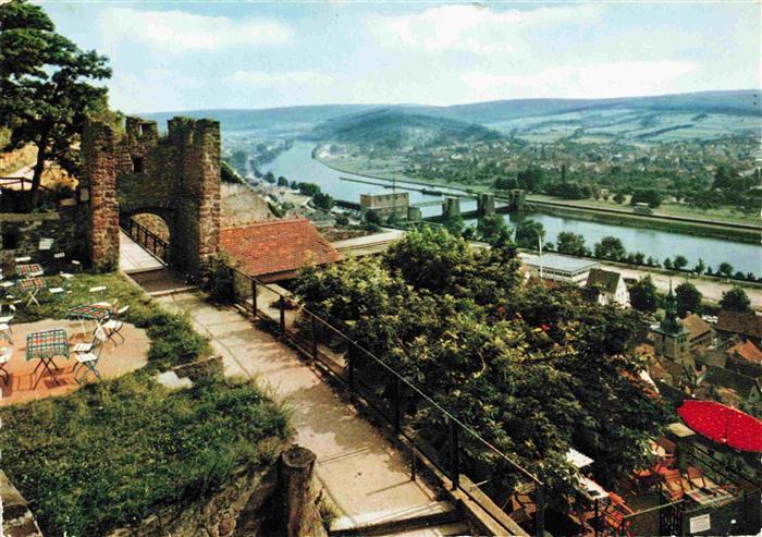 Klingenberg  Main Bayern Burg Terrassen Cafe Panorama