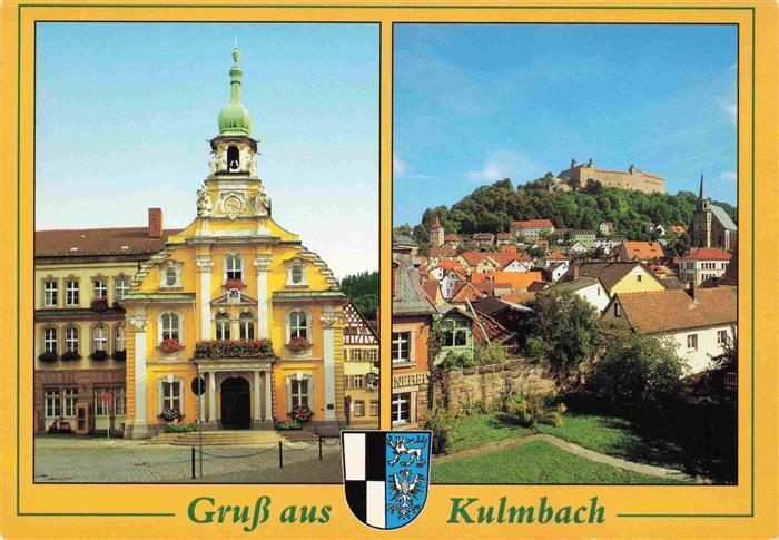 Kulmbach Bayern Rathaus und Plassenburg