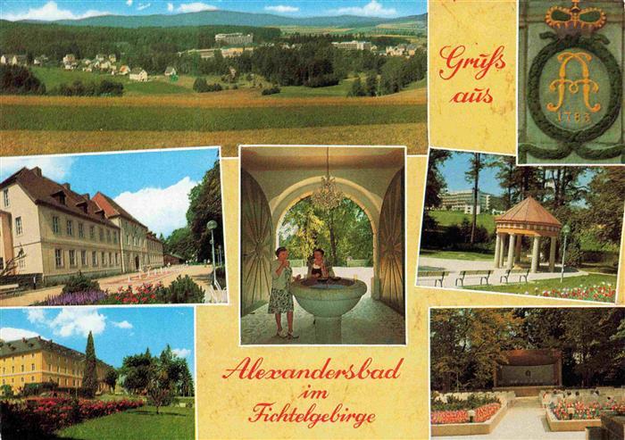 Alexandersbad Bad Wunsiedel Bayern Altes Schloss mit Kuranlage Luisenquelle Kurh