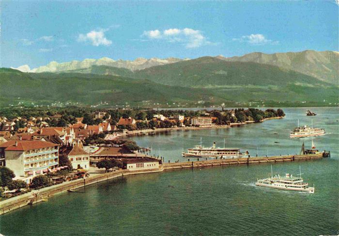 Langenargen Bodensee Fliegeraufnahme Hafeneinfahrt