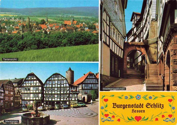 Schlitz Hessen Teilansicht Marktplatz Stadtberggaesschen