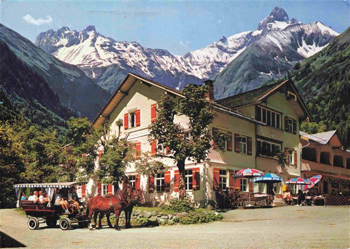 OBERSTDORF Bayern Berggasthof Spielmannszug Pferdewagen