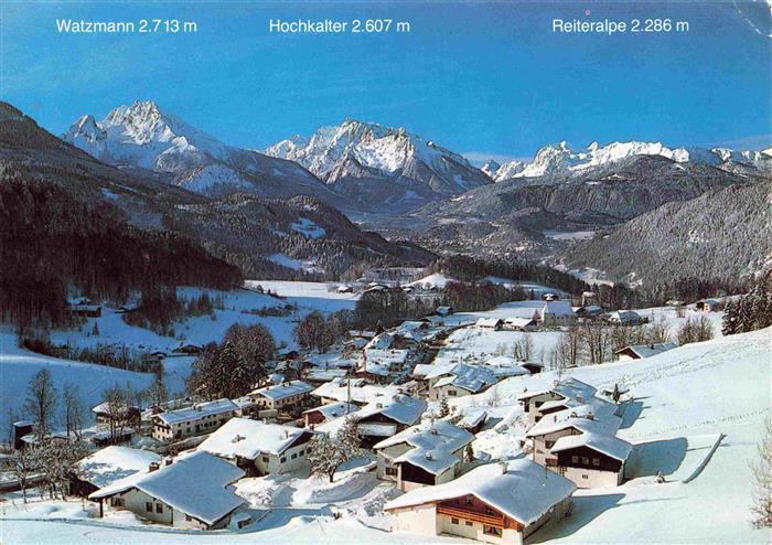 Oberau Berchtesgaden Fliegeraufnahme mit Watzmann Hochkalter und Reiteralpe
