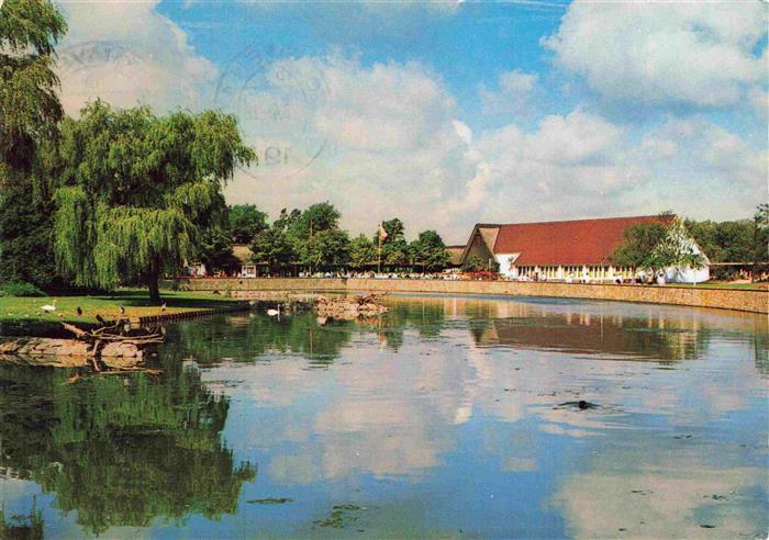 Doese Cuxhaven Seehundsbecken mit Seevogelwiese im Kurpark
