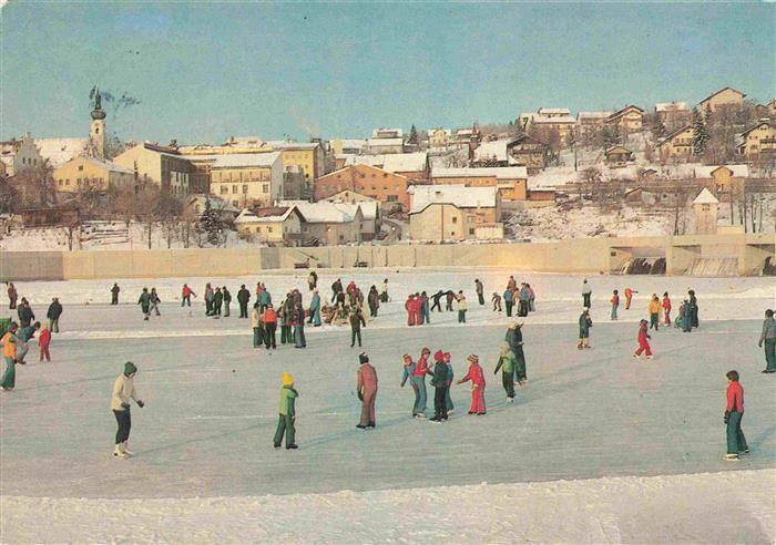 Grafenau Niederbayern Panorama Eislaufen