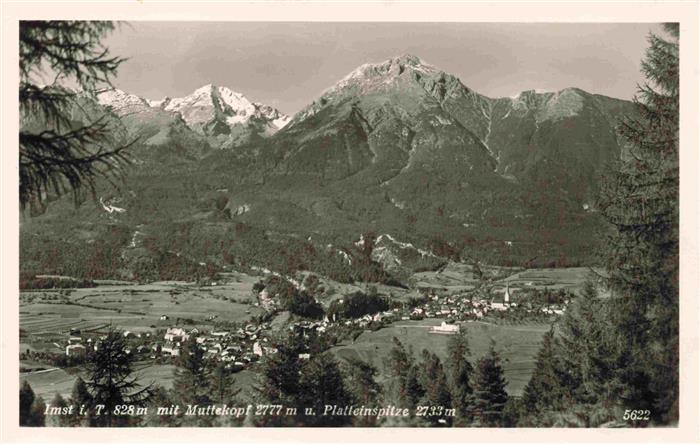Imst Tirol AT Panorama mit Muttekopf und Platteinspitze