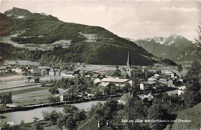 Zell am Ziller Tirol AT Panorama mit Gerlosstein und Tristner Zillertaler Alpen