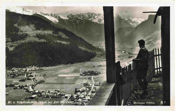 Zell am Ziller Tirol AT Panorama Blick vom Kloepflstaudach Zillertaler Alpen