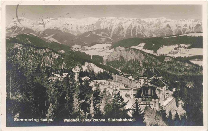 Semmering Niederoesterreich Panorama Waldhof Suedbahnhotel Alpenpanorama