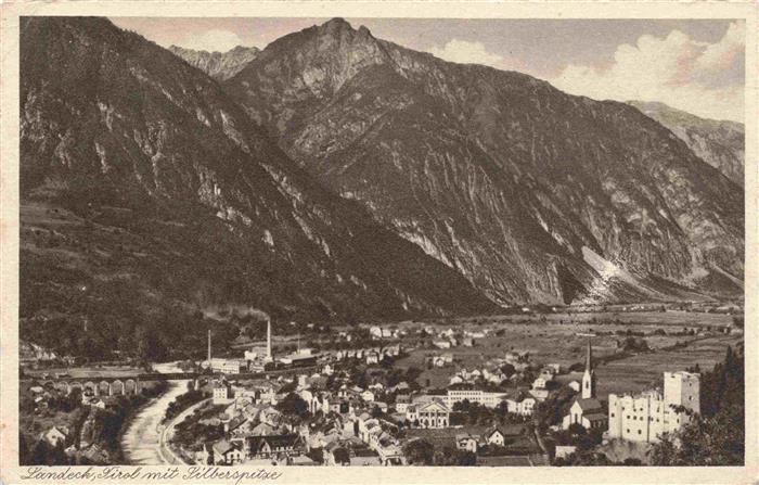 Landeck  Tirol AT Panorama Blick gegen Silberspitze