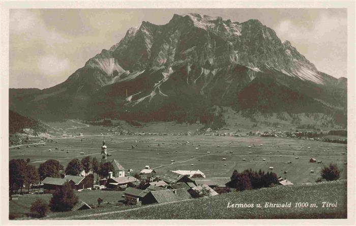 Lermoos Tirol AT und Ehrwald gegen Zugspitze Wettersteinmassiv