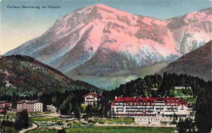 Semmering Niederoesterreich Panorama Kurhaus mit Raxalpe