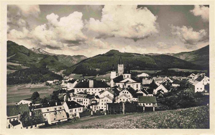 Maria-Zell Mariazell Steiermark AT Panorama Blick gegen die Gruenau