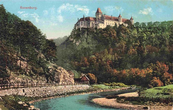 Rosenburg Burg Rosenburg-Mold Waldviertel AT Panorama Blick zur Burg