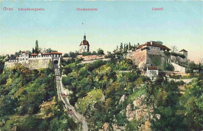 GRAZ Steiermark AT Schlossbergbahn Glockenturm Castell