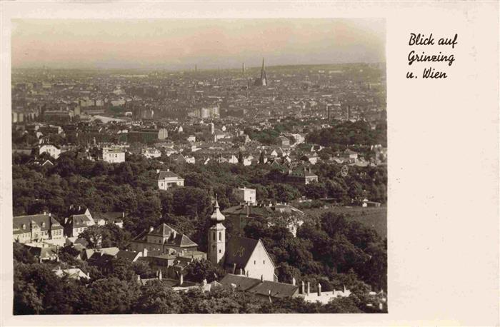 Grinzing Doebling Wien AT Panorama Zensurstempel