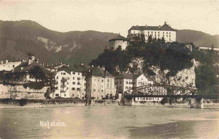 KUFSTEIN Tirol AT Blick ueber den Inn zum Schloss