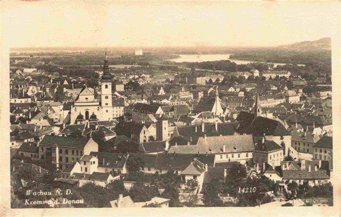 Krems Donau Niederoesterreich AT Stadtpanorama Zensurstempel