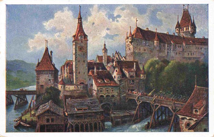 Steyr Enns Oberoesterreich Altstadt Die alte Eisenstadt 16. Jhdt. Kuenstlerkarte