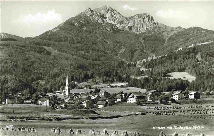 Mutters Tirol AT Panorama Blick zur Nockspitze