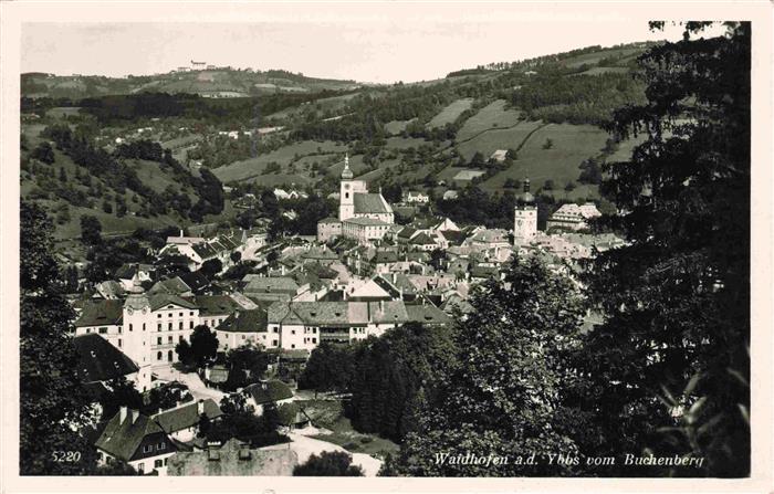Waidhofen Ybbs Panorama Blick vom Buchenberg aus