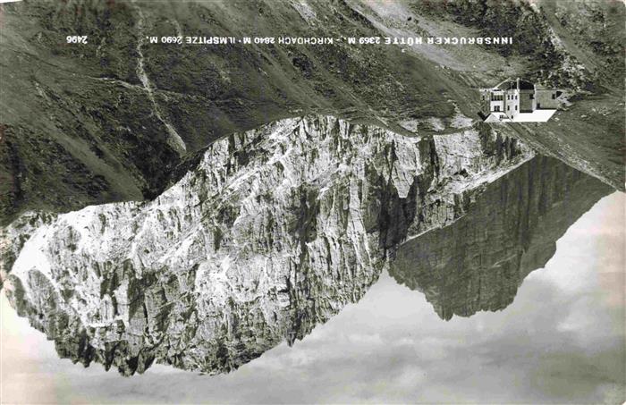 Neustift Stubaital Tirol AT Innsbrucker Huette mit Kirchdach und Ilmspitze Stub