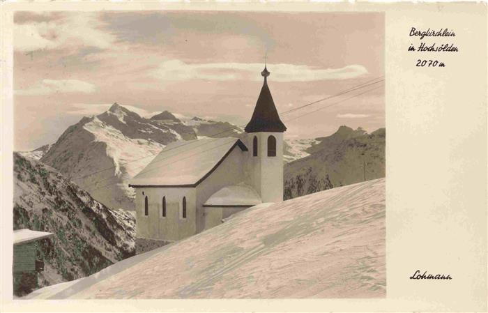 Hochsoelden Tirol AT Bergkirchlein Wintersportplatz oetztaler Alpen