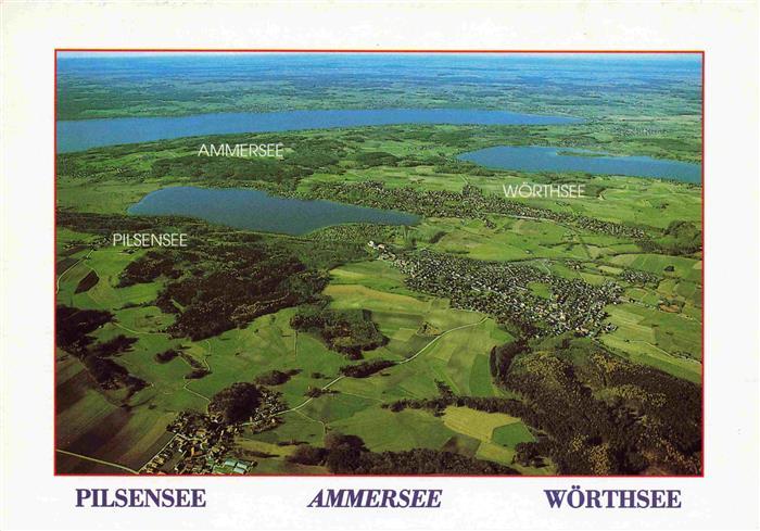 Ammersee Bayern und Umgebung mit Pilsensee und Woerthsee