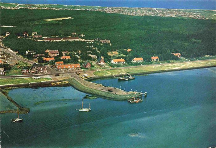 Vlieland Friesland NL Het wad met omgeving Verdam in vogelvlucht