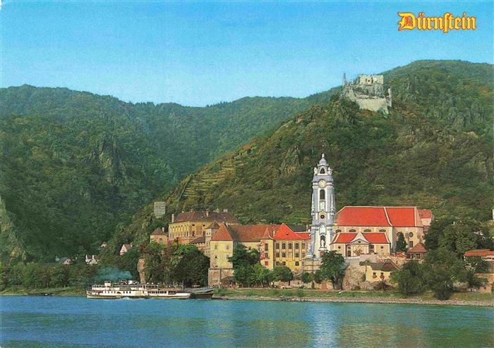 Duernstein Wachau AT Pfarrkirche Maria Himmelfahrt Barock Ruine Duernstein Koeni