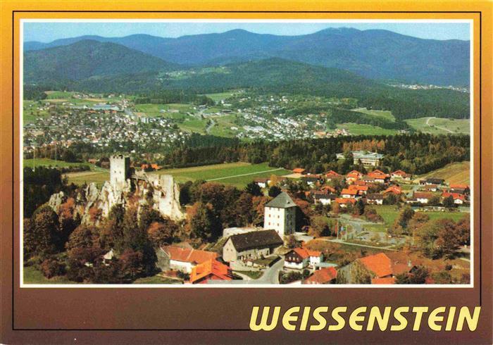 Regen Bayern Panorama Burgruine Weissenstein 12. Jhdt.