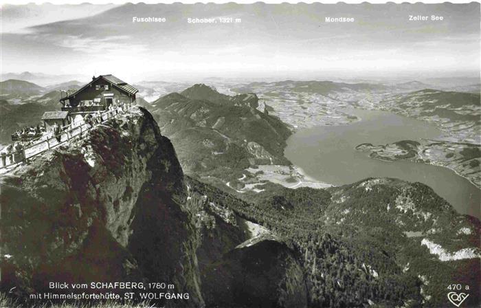 ST WOLFGANG  Wolfgangsee Oberoesterreich AT Blick vom Schafberg mit Himmelspfort