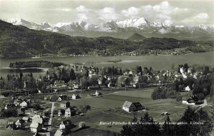 Poertschach Woerthersee Fliegeraufnahme mit Karawanen