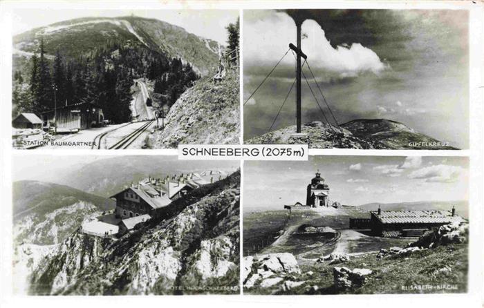 Puchberg Schneeberg Niederoesterreich AT Station Baumgartner Gipfelkreuz Elisabe