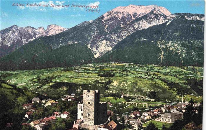 Landeck Tirol AT Schloss Landeck mit Staus und Parseiergruppe