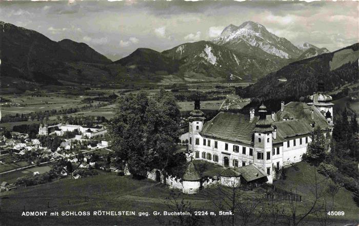 Admont Steiermark AT mit Schloss Roethelstein und Gr Buchstein