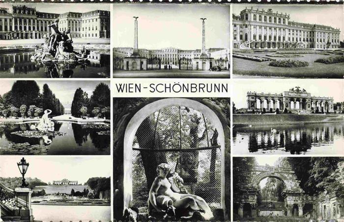 Schoenbrunn Wien Schloss Park Teilansichten