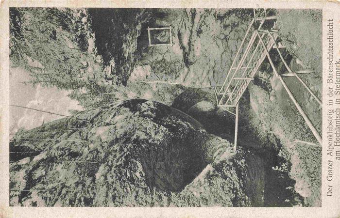 Hochlantsch Grazer Alpenklubsteig in der Baerenschuetzschlucht