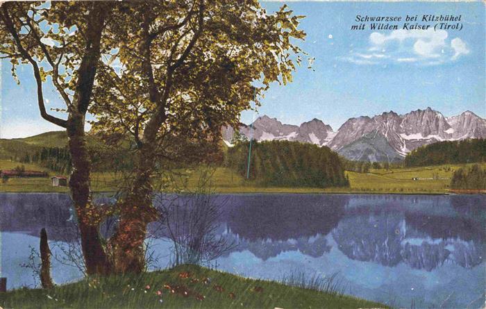 Schwarzsee Tirol AT Panorama mit Wildem Kaiser