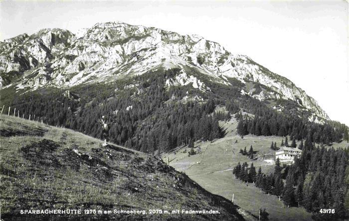 Sparbacherhuette 1275m Schneeberg Niederoesterreich AT mit Fadenwaenden