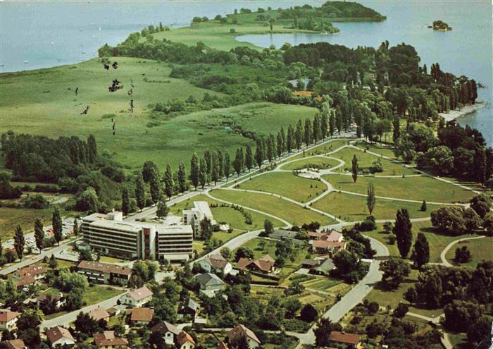Radolfzell Bodensee Fliegeraufnahme mit Mettnau