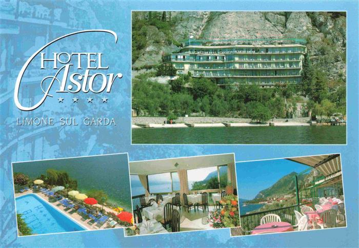 Limone-sul-Garda Brescia Lombardia IT Hotel Astor Gastraum Terrasse Pool